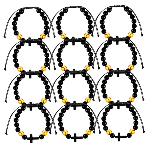 ORFOFE 12 Stück Teiliges Baseball-armband aus Robustem Acryl Verstellbare Sportliches Ball-charm-wrist Jewelry für Männer und Sportfans Motivierendes Handgelenk-accessoire von ORFOFE