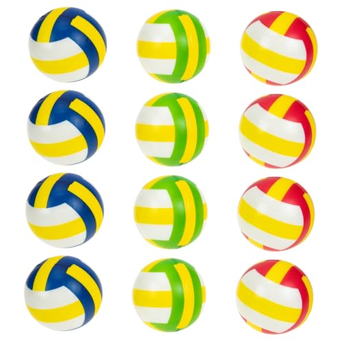 ORFOFE 12 Stück Teiliges Bunter Mini Volleyball Stressbälle Lustige Interessante Antistress und Decompression Spielzeuge für Erwachsene bei Angst und Stressabbau von ORFOFE