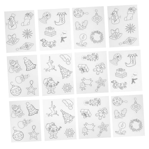 ORFOFE 12 Stück Teiliges Weihnachts-schrumpffolien Motiven Wie Rentier Glocke Schneemann Hitzeaktivierte Bastelfolie für DIY-weihnachtsdekoration und Kreative Kinderhandarbeiten ORFOFE 12 Stück Teiliges Weihnachts-schrumpffolien Motiven Wie Rentier Glocke Schneemann Hitzeaktivierte Bastelfolie für DIY-weihnachtsdekoration und Kreative Kinderhandarbeiten von ORFOFE