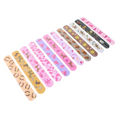 ORFOFE 12 Stück Teiliges Western Party Schnapparmband Leichte Klatscharmbänder mit Abgerundeten Kanten Glatter Oberfläche Kreative Armbänder für Kindergeburtstag und Festival von ORFOFE
