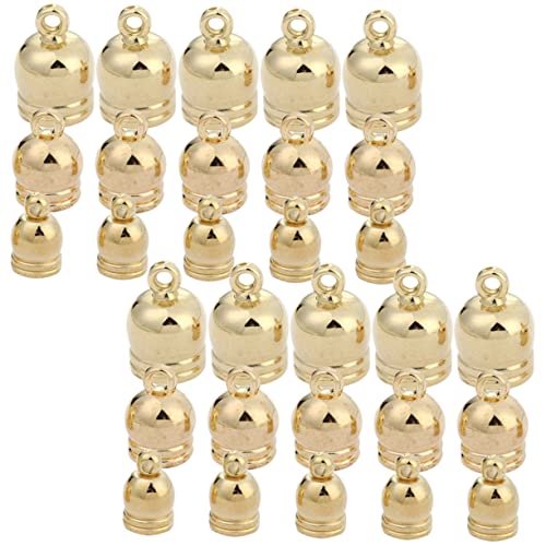 ORFOFE 120 Stück DIY Quetschkalotten für Kordelenden Dekorative Tassel End Caps für Schmuckherstellung Geeignet für Armbänder und ORFOFE 120 Stück DIY Quetschkalotten für Kordelenden Dekorative Tassel End Caps für Schmuckherstellung Geeignet für Armbänder und von ORFOFE