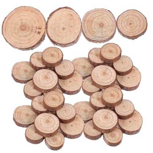 ORFOFE 120 Stück Runde Holzscheiben Massivem Naturholz Glatte Oberfläche Vielseitig für DIY Bastelarbeiten Malen Dekoration Handliche Holzkreise für Kreative Projekte von ORFOFE
