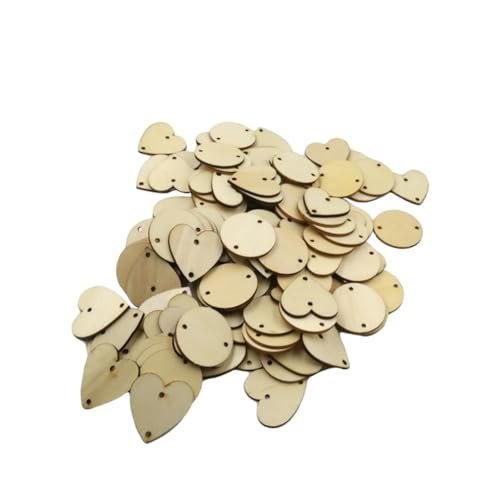 ORFOFE 120 Stück Teiliges Holzscheiben Doppel Runde und Herzförmige Holzherzen für DIY Basteln Scrapbooking Hochzeitsdeko Personalisierbare Natürliche Holzelemente ORFOFE 120 Stück Teiliges Holzscheiben Doppel Runde und Herzförmige Holzherzen für DIY Basteln Scrapbooking Hochzeitsdeko Personalisierbare Natürliche Holzelemente von ORFOFE