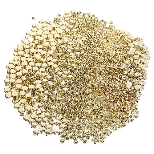 ORFOFE 1200 Stück Teiliges DIY Schmuckset mit Kleinen Kunststoff Perlen Facettierte Spacer Perlen für Armbänder und Halsketten Bunte Bastelperlen für Kreative Schmuckherstellung und von ORFOFE
