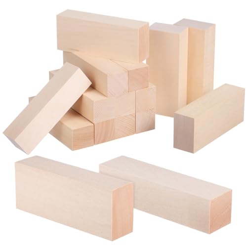 ORFOFE 14 Stk. Holzdübel Quadratisch Teilig Naturbelassen Fein Verarbeitet Holzlatten Furring Strips Vielseitig für Diy Bastelprojekte von ORFOFE
