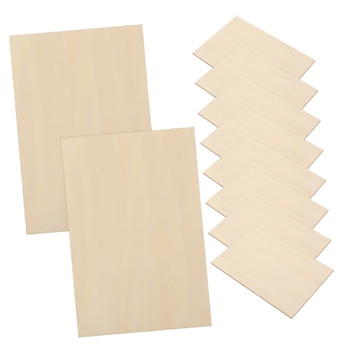 ORFOFE 15 Stück Teiliges Rechteckige Holzplatten aus Pappelholz Glatte Oberfläche ohne Splitter Unbemalte Bastel-holzrohlinge für DIY Dekoration Malen und Gravieren Vielseitig für von ORFOFE