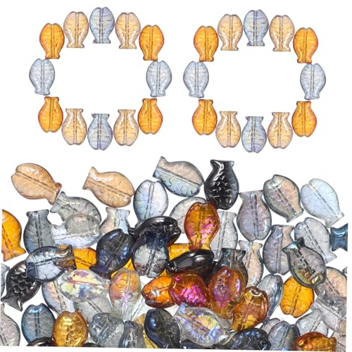 ORFOFE 150 Stück Glas Fischperlen DIY Schmuck Spacer Perlen für Armbänder Halsketten Ohrringe Bunte Leichte Glasperlen für Schmuckherstellung und Bastelprojekte ORFOFE 150 Stück Glas Fischperlen DIY Schmuck Spacer Perlen für Armbänder Halsketten Ohrringe Bunte Leichte Glasperlen für Schmuckherstellung und Bastelprojekte von ORFOFE