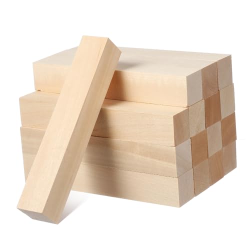 ORFOFE 16 Stk. Teiliges Quadratische Lindenholz Dübel Unbehandelt Holzleisten für Basteln und DIY Glatte Oberfläche Sicher für Langlebige Holzstäbe mit Natürlicher Maserung von ORFOFE