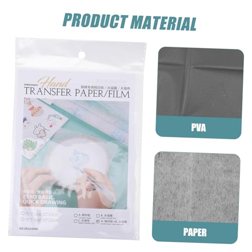 ORFOFE 16 Stück Teiliges Transparentes Wasserlösliches Stickvlies Reißfestes DIY Transferpapier für Stickereien Löslich in Kaltem Wasser für Stoffe und Individuelle Muster von ORFOFE