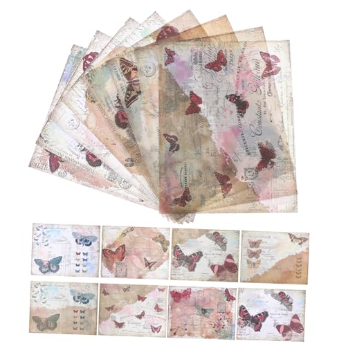 ORFOFE 16 Stück Teiliges Vintage Scrapbook Dekorpapier Großes Format Buntes Motivpapier mit Blumenmuster Einseitig Bedruckt Dekoratives Journal Material für DIY Bastelprojekte und von ORFOFE