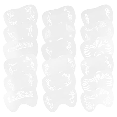 ORFOFE 18 Stück Teiliges Face Stencils aus Kunststoff Wiederverwendbare Schablonen mit Dekorativen Mustern Praktische Malvorlagen für Gesicht Körper und DIY Kunstprojekte Vielseitig ORFOFE 18 Stück Teiliges Face Stencils aus Kunststoff Wiederverwendbare Schablonen mit Dekorativen Mustern Praktische Malvorlagen für Gesicht Körper und DIY Kunstprojekte Vielseitig von ORFOFE