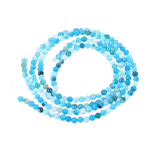 ORFOFE 180 Stück Gestreifte Naturstein Perlen Rund Langlebig DIY Bastelperlen Schmuckzubehör Armband Zubehör für Kreative Schmuckherstellung von ORFOFE