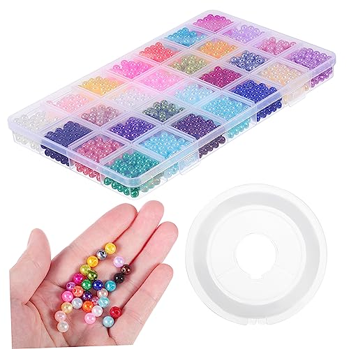 ORFOFE 1960Stücke Bunte Perlen mit Löchern Elastisches Seil für DIY Schmuckherstellung Vielseitige Bastelperlen für Armbänder und Ketten Reichhaltige Farben für Kreative Designs ORFOFE 1960Stücke Bunte Perlen mit Löchern Elastisches Seil für DIY Schmuckherstellung Vielseitige Bastelperlen für Armbänder und Ketten Reichhaltige Farben für Kreative Designs von ORFOFE