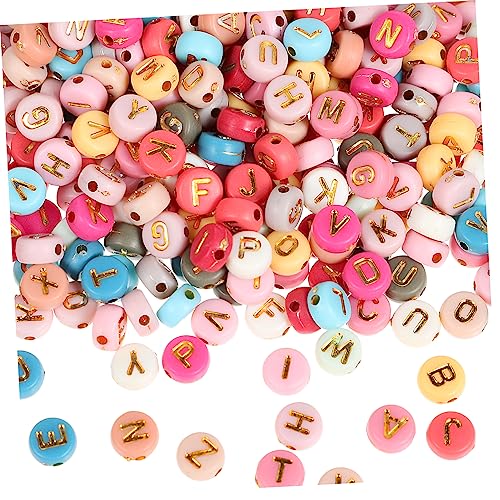 ORFOFE 1Packung Acryl Buchstabenperlen DIY Armbandperlen für Schmuckherstellung Bunte Acrylperlen zum Auffädeln für Armbänder und Bastelprojekte von ORFOFE