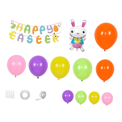 ORFOFE 1Satz Ostern Luftballon mit Bunten Flaggen und Festlichen Ornamenten für Kreative Partydekorationen für Osterfeiern und Abendveranstaltungen ORFOFE 1Satz Ostern Luftballon mit Bunten Flaggen und Festlichen Ornamenten für Kreative Partydekorationen für Osterfeiern und Abendveranstaltungen von ORFOFE