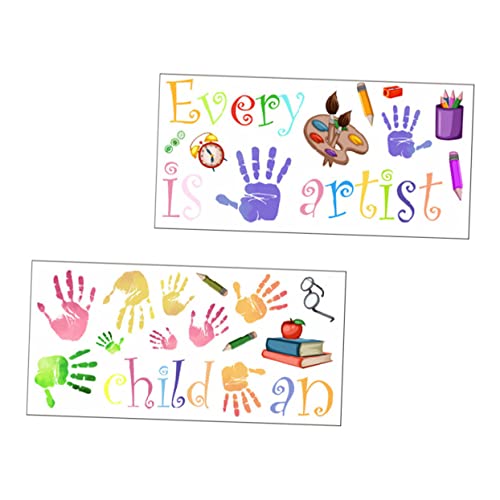 ORFOFE 2 Blätter Bunte Wandsticker für Kinderzimmer und Klassenzimmer Teiliges Abnehmbare Wanddeko mit Kreativem Hand und Bleistiftmuster Sicher und Langlebig ORFOFE 2 Blätter Bunte Wandsticker für Kinderzimmer und Klassenzimmer Teiliges Abnehmbare Wanddeko mit Kreativem Hand und Bleistiftmuster Sicher und Langlebig von ORFOFE