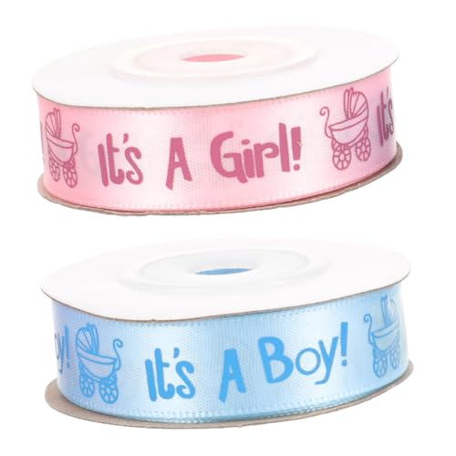 ORFOFE 2 Rollen Dekoratives Geschenkband Satinband für Taufe Geschenkverpackung Jungen Blau Mädchen Rosa Farblich Sortiert Reißfest Glatt für DIY Party Deko und Bastelprojekte ORFOFE 2 Rollen Dekoratives Geschenkband Satinband für Taufe Geschenkverpackung Jungen Blau Mädchen Rosa Farblich Sortiert Reißfest Glatt für DIY Party Deko und Bastelprojekte von ORFOFE