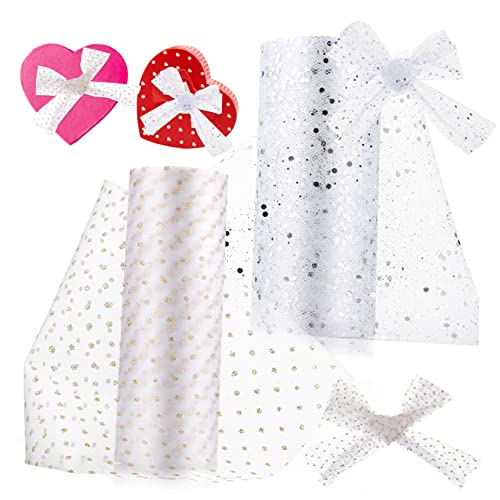 ORFOFE 2 Rollen Glitzernder Pailletten Tüll Stoff Organza Stoff Yards Yards Hochzeit Tischdeko DIY Bastelstoff Weich und Vielseitig ORFOFE 2 Rollen Glitzernder Pailletten Tüll Stoff Organza Stoff Yards Yards Hochzeit Tischdeko DIY Bastelstoff Weich und Vielseitig von ORFOFE