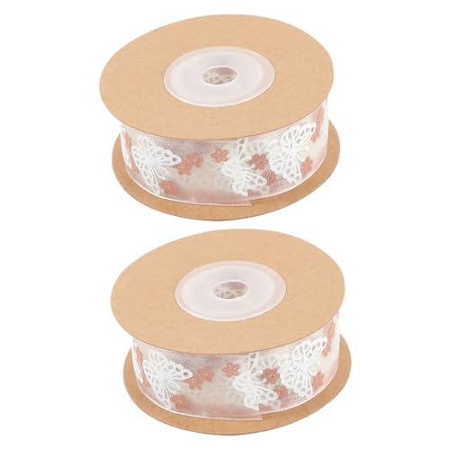 ORFOFE 2 Rollen Schmetterlings Geschenkband Zuschneidbares Dekoratives Schleifenband für DIY Haaraccessoires Festtagsdeko Tisch und Geschenkverpackung ORFOFE 2 Rollen Schmetterlings Geschenkband Zuschneidbares Dekoratives Schleifenband für DIY Haaraccessoires Festtagsdeko Tisch und Geschenkverpackung von ORFOFE