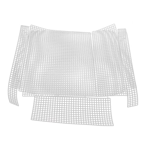ORFOFE 2 Sätze DIY Kunststoffgeflecht zum Taschenherstellen Flexible Glatte Kunststoffgitterplatten für Langlebiges Stricknetz Basteln von Individuellen Häkeltaschen Inklusive Schwamm von ORFOFE