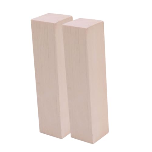ORFOFE 2 Stück Basswood Holzwürfel Unbehandelte Holzklötze zum Schnitzen DIY Basteln Anfänger Geeignet Langlebige Holzblöcke für Kreative Holzarbeiten von ORFOFE