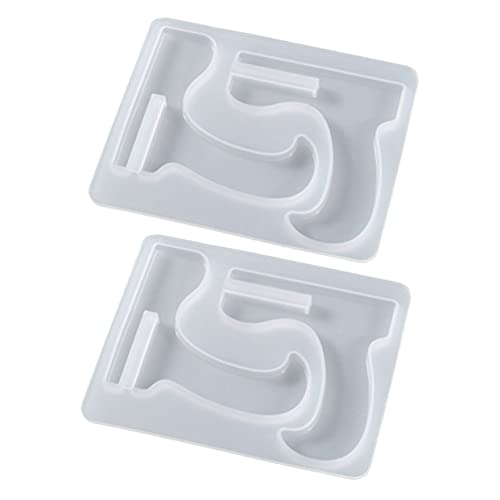 ORFOFE 2 Stück DIY Silikonformen für Epoxidharz Handyhalter Gießform mit Unregelmäßiger Hoher Spiegeloberfläche Leicht zu Reinigen für Kreative Resin Kunsthandwerke von ORFOFE