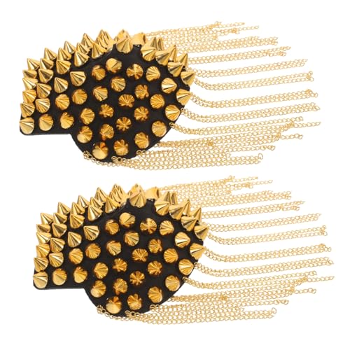 ORFOFE 2 Stück Goldfarbene Metall Quasten Schulter Epauletten Robuste Ccb Eisen Dekorative Kostüm Applikationen für Bühne Kostümzubehör Modische Fransen Schmuckverzierung ORFOFE 2 Stück Goldfarbene Metall Quasten Schulter Epauletten Robuste Ccb Eisen Dekorative Kostüm Applikationen für Bühne Kostümzubehör Modische Fransen Schmuckverzierung von ORFOFE