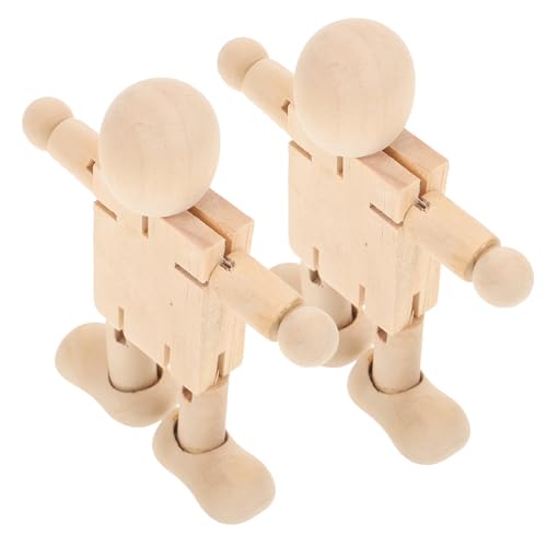 ORFOFE 2 Stück Holzpuppen DIY Gelenkfiguren zum Bemalen Handliche Desktop Dekoration für Bastelfans Naturbelassene Holzfiguren zum Kreativen Gestalten ORFOFE 2 Stück Holzpuppen DIY Gelenkfiguren zum Bemalen Handliche Desktop Dekoration für Bastelfans Naturbelassene Holzfiguren zum Kreativen Gestalten von ORFOFE