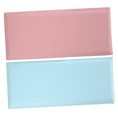 ORFOFE 2 Stück Kinderzimmer Wandpolsterung in Zartem Rosa und Himmelblau Stoßdämpfende PVC Wandsticker Weiche Schutzpolster für Babybett und Spielbereich Einfache Montage Sicherer von ORFOFE