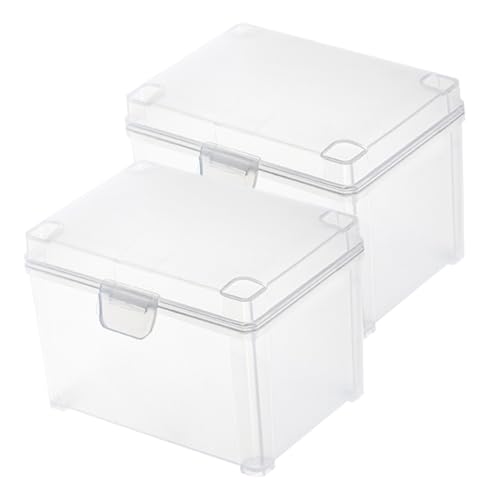 ORFOFE 2 Stück Kleine Kunststoff aufbewahrungsboxen mit Deckel Stapelbare Transparente Organizer boxen für Visitenkarten Schmuck Büroklammern Praktische Leichte Sortierbox für ORFOFE 2 Stück Kleine Kunststoff aufbewahrungsboxen mit Deckel Stapelbare Transparente Organizer boxen für Visitenkarten Schmuck Büroklammern Praktische Leichte Sortierbox für von ORFOFE