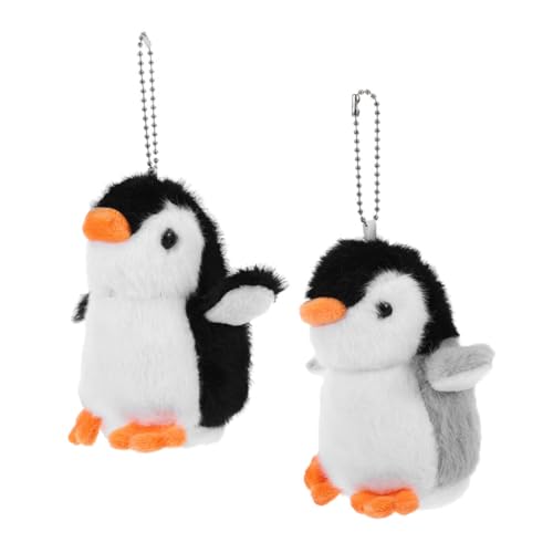 ORFOFE 2 Stück Kuschelige Pinguin Plüsch Anhänger Schlüsselanhänger Handtaschen Charm Weiche Langlebige Stofftier Deko für Mädchen Jungen Vielseitig Nutzbar als und Partyzubehör von ORFOFE