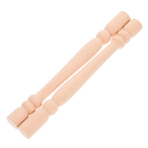 ORFOFE 2 Stück Massivholz Baluster Blanko Römische Säulen für Treppenhaus Innenraum Unlackierte Holz spindeln als Dekoration und DIY für Möbel und Miniaturhäuser von ORFOFE