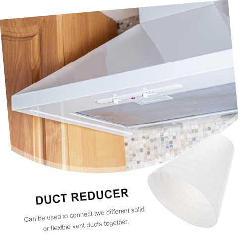 ORFOFE 2 Stück PVC Lüftungsrohr Reduzierstück Langlebiger Abluftschlauch Adapter Flexibel für Bad Küche Lüftungssysteme Vielseitig Einsetzbarer Rohrverbinder Einfache Montage von ORFOFE