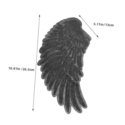 ORFOFE 2 Stück Pailletten Flügel Applikation zum Aufbügeln Waschbare Engelsflügel Klebeflicken für Kleidung DIY Modische Textil Flicken zur Reparatur und Verzierung ORFOFE 2 Stück Pailletten Flügel Applikation zum Aufbügeln Waschbare Engelsflügel Klebeflicken für Kleidung DIY Modische Textil Flicken zur Reparatur und Verzierung von ORFOFE