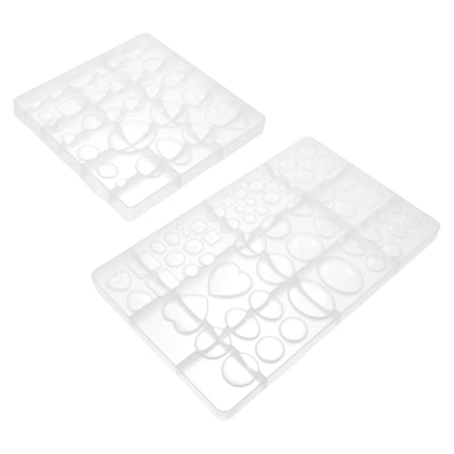 ORFOFE 2 Stück Silikonform Cabochon Schmuck Gießform für Epoxidharz DIY Ohrringe Anhänger Basteln Einzigartiges Design Leicht zu Reinigen für Kreative Schmuckherstellung von ORFOFE