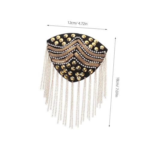 ORFOFE 2 Stück Teiliges Goldene Metall Quasten Schulterklappen mit Fransen Stilvolle und Leichte Schulterabzeichen für Damen und Herren Einfach Anbringbar Modisches Accessoire für ORFOFE 2 Stück Teiliges Goldene Metall Quasten Schulterklappen mit Fransen Stilvolle und Leichte Schulterabzeichen für Damen und Herren Einfach Anbringbar Modisches Accessoire für von ORFOFE