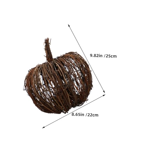 ORFOFE 2 Stück Teiliges Rattan Kürbis Handgewebte Natürliche Tischdekoration Langlebig und Wiederverwendbar für Halloween Erntedankfest und Herbstliche Festtagsstimmung ORFOFE 2 Stück Teiliges Rattan Kürbis Handgewebte Natürliche Tischdekoration Langlebig und Wiederverwendbar für Halloween Erntedankfest und Herbstliche Festtagsstimmung von ORFOFE