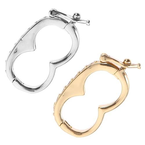 ORFOFE 2 Stück Teiliges Schmuckverschluss Ketten und Armband Verkürzer Leichte Perlenverschluss Clips in Gold Weißgold DIY Schmuckverbinder für Halsketten Armbänder und Anhänger von ORFOFE