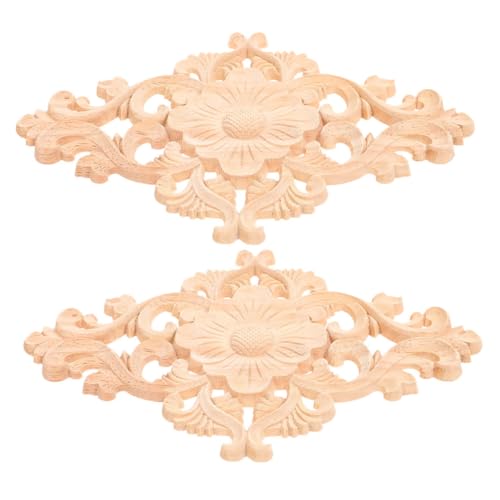 ORFOFE 2 Stück Teiliges Set Geschnitzte Holzapplikationen für Möbel Dekorative Vintage ornamente Langlebige Möbelverzierung mit Kunstvollen Reliefs Praktische Passend für Türen und ORFOFE 2 Stück Teiliges Set Geschnitzte Holzapplikationen für Möbel Dekorative Vintage ornamente Langlebige Möbelverzierung mit Kunstvollen Reliefs Praktische Passend für Türen und von ORFOFE
