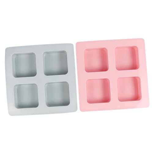 ORFOFE 2 Stück Teiliges Silikon Seifenform Flexible Antihaftbeschichtete DIY Seifen Gießform für Handgemachte Seifen Kuchen Desserts Backen und Kerzenherstellung Lebensmittelecht Blau von ORFOFE