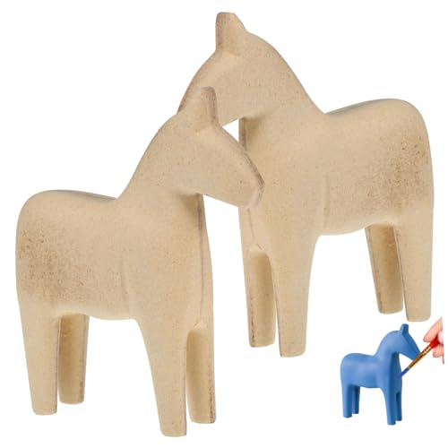 ORFOFE 2 Stück Unvollendete DIY Holzpferd Dekoration Teiliges Stabiles Holzmaterial Bemalbare Mini Pferdefiguren für Basteln Kreative Tisch und Wohnraumdeko für Pferdeliebhaber und ORFOFE 2 Stück Unvollendete DIY Holzpferd Dekoration Teiliges Stabiles Holzmaterial Bemalbare Mini Pferdefiguren für Basteln Kreative Tisch und Wohnraumdeko für Pferdeliebhaber und von ORFOFE