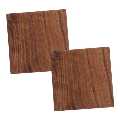 ORFOFE 2 Stück Verdickte Schwarze Walnussholzplatten Stabile DIY Holzklötze für Schnitzen Basteln Vielseitige Hartholzblöcke für Holzprojekte von ORFOFE