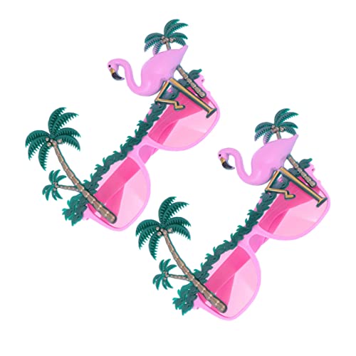 2 Stücke Party Lieferungen Gekleidet Sonnenbrille Party Gläser Make-up Gadgets Hawaiian Party Brillen Herz Sonnenbrille Flamingo Party Sonnenbrille Make-up Brille Strand Sonnenbrille Ball von ORFOFE