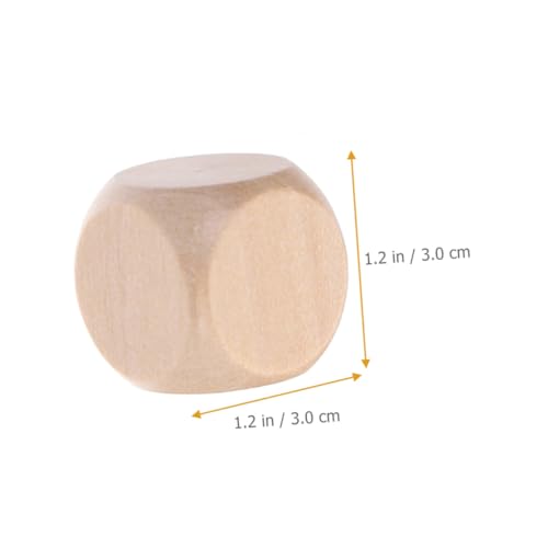 ORFOFE 20 Stück Blanke Holzwürfel Unbehandelte Sechseitige Holzwürfel für DIY Bastelprojekte Bemalbare Holzklötze für Spiele und Kreative Handwerksarbeiten von ORFOFE