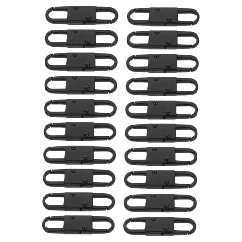 ORFOFE 20 Stück S Förmige Diebstahl Karabinerhaken Mini Metall Schnappverschlüsse mit Federklappe Kompakt Flexibel Einstellbar für Rucksäcke Koffer Zipper Locks und Outdoor Einsätze von ORFOFE