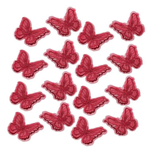 ORFOFE 20 Stück Schmetterling Spitzenapplikationen Stickerei Dekorative Patches für Brautkleider Diy Kleidung Taschen Zubehör Weinrot ORFOFE 20 Stück Schmetterling Spitzenapplikationen Stickerei Dekorative Patches für Brautkleider Diy Kleidung Taschen Zubehör Weinrot von ORFOFE