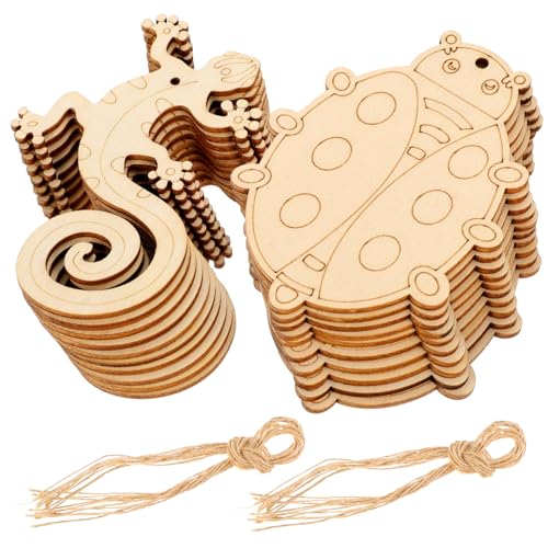ORFOFE 20 Stück Teiliges DIY Holzanhänger Insektenmotiv Naturholz Blanko Holzscheiben für Basteln und Dekoration mit Glatter Oberfläche zum Bemalen und Kreativen Gestalten ORFOFE 20 Stück Teiliges DIY Holzanhänger Insektenmotiv Naturholz Blanko Holzscheiben für Basteln und Dekoration mit Glatter Oberfläche zum Bemalen und Kreativen Gestalten von ORFOFE