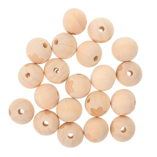 ORFOFE 20 Stück Teiliges Holzperlen zum Auffädeln Langlebige Naturbelassene Bastelperlen Vielseitig für Schmuckherstellung Makramee und DIY armbänder Robustes Holzmaterial Kreative von ORFOFE