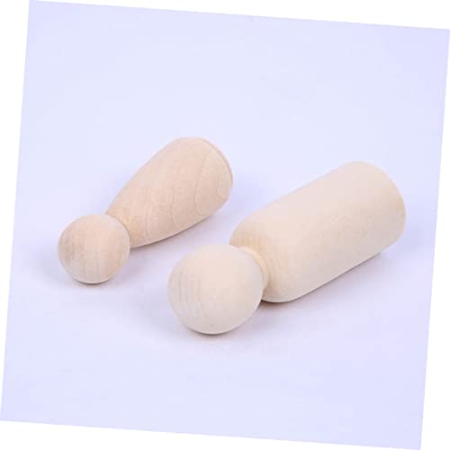 ORFOFE 20 Stück Teiliges Kleine Holzpuppen Mädchenform zum Bemalen und Basteln Naturbelassene DIY Holzfiguren für Holzspielzeug Kreative Kinderhandwerk Dekoration von ORFOFE
