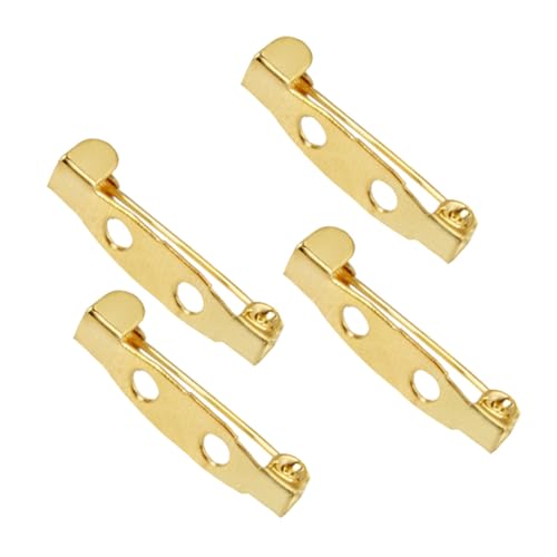 ORFOFE 200 Stück Goldene Broschennadeln aus Metall Verschleißfest mit Lochdesign zum Einfachen Befestigen für Basteln Nähen Namensschilder und Schmuck DIY von ORFOFE